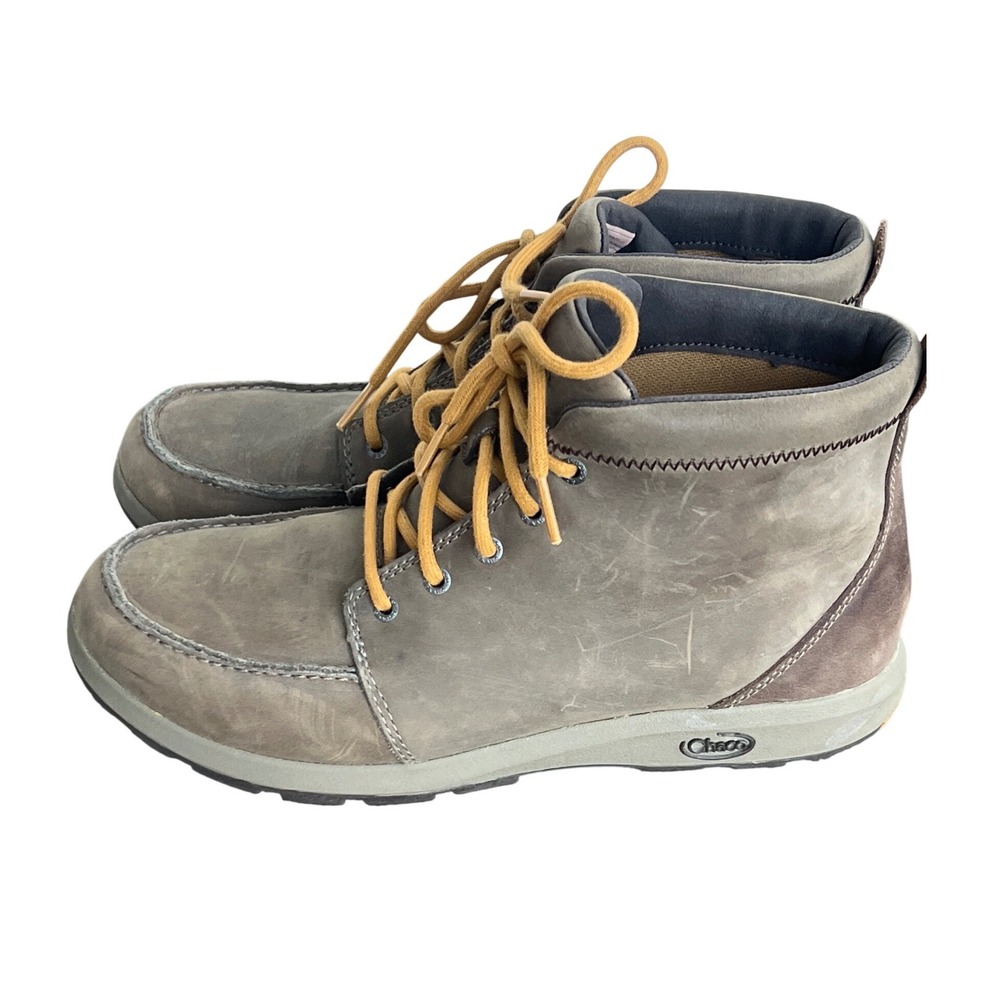 Chaco Barbary Mens Brown Leather Suede Moc Toe Lace Up Ankle Boots Sz 9